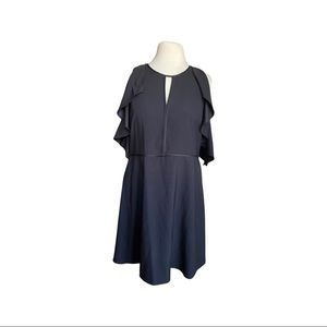 Black sexy cold shoulder dress